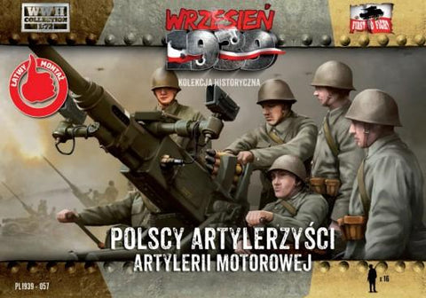 First To Fight 1/72 WWII Polish Anti-Air Gun Crew (16) Kit