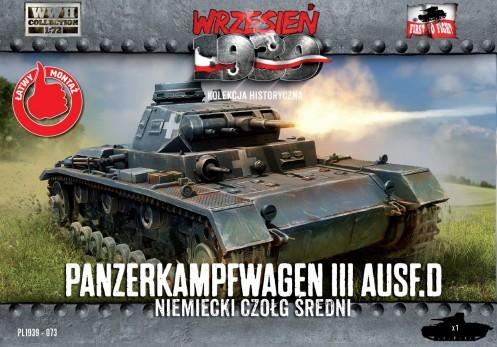First To Fight 1/72 WWII PzKpfw III Ausf D German Light Tank Kit