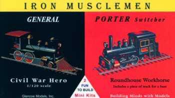 Glencoe 1/120 Iron Musclemen Locos General Civil War Hero & Porter Switcher Kit