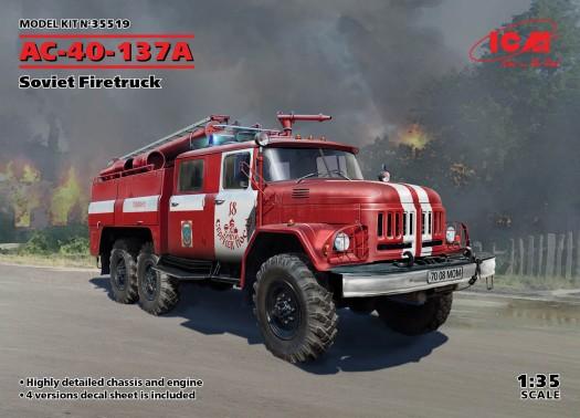 ICM Military Models 1/35 Soviet AC40-137A Fire Truck (New Tool) Kit