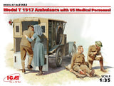 ICM Military 1/35 WWI American Model T 1917 Ambulance w/Medical Personnel Kit