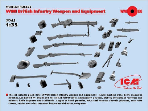ICM 1/35 WWI British Infantry Weapons & Equipment Kit