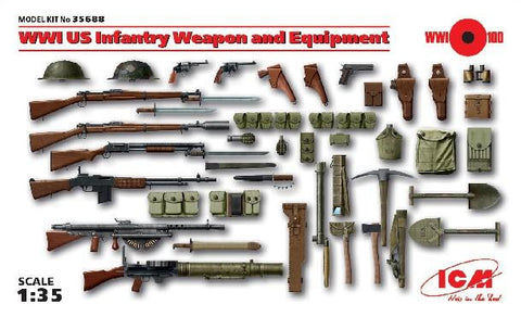 ICM 1/35 WWI US Infantry Weapon & Equipment Kit
