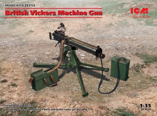 ICM Military 1/35 British Vickers Machine Gun (New Tool) Kit