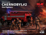 ICM Military Models 1/35 Chernobyl #2: Fire Fighter Diorama Set (AC40-137A Fire Truck, 4 Figures, Base)