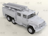 ICM 1/35 Chernobyl #2: Fire Fighter Diorama Set (AC40-137A Fire Truck, 4 Figures, Base)