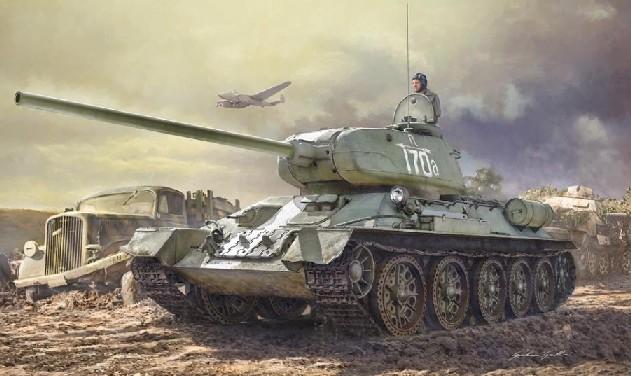 Italeri Military 1/35 T34/85 Medium Tank (New Tool) Kit