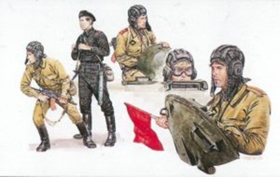 Dragon Military 1/35 Soviet Tank Crew (5) (Re-Issue) Kit