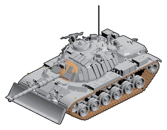 Dragon Military 1/35 IDF M60 w/Dozer Blade Kit