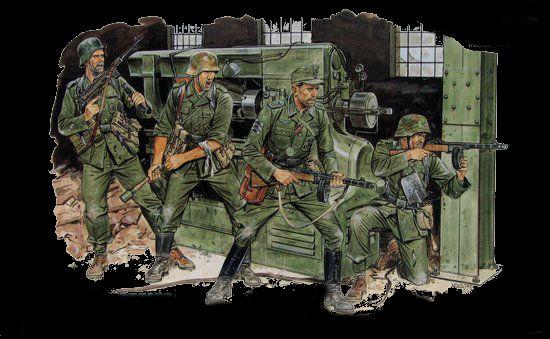 Dragon 1/35 Cross of Iron German Soldiers Eastern Front 1944 (4) Kit
