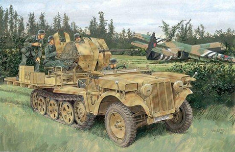 Dragon Military 1/35 SdKfz 10/5 Light Halftrack w/2cm FlaK 38 Gun Kit