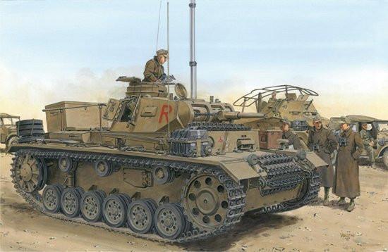 Dragon Military 1/35 DAK PzBefWg III Ausf H Tank Kit