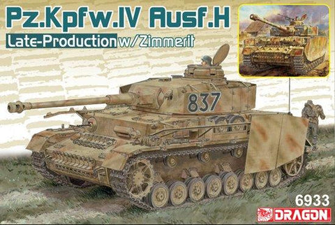 Dragon Military 1/35 Pz.Kpfw.IV Ausf.H Late Production w/Zimmerit (2 in 1) Kit