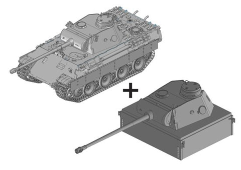 Dragon Military 1/35 SdKfz 171 Panther Ausf D Tank w/Panther Turret Kit