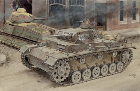 Dragon Military 1/35 PzKpfw III Ausf E/F Tank (2 in 1) Kit