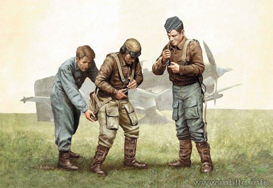 Master Box 1/32 WWII Luftwaffe Pilots (3) Kit