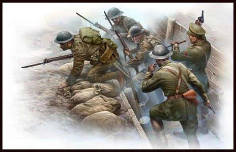 Master Box 1/35 British Infantry Before the Attack WWI Era (5 & Trench) Kit