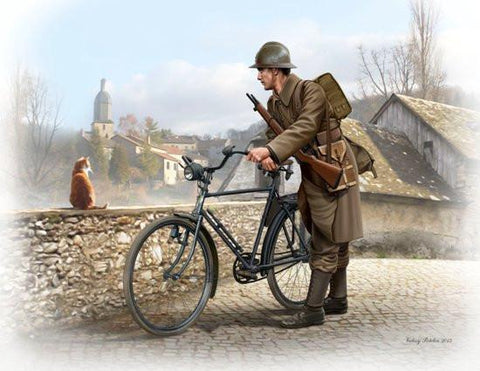 Master Box 1/35 French Soldier w/Bicycle WWII Era Kit