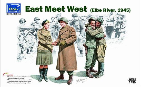 Riich Military 1/35 "East Meet West" Elbe River 1945 (4 Figures Set) Kit