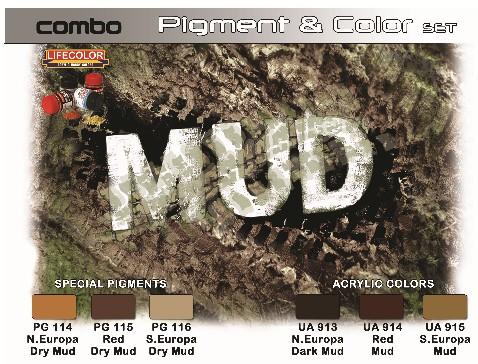 Lifecolor Acrylic Mud Pigment & Color Acrylic Set