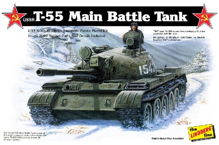 Lindberg Military 1/35 USSR T55 Tank Kit