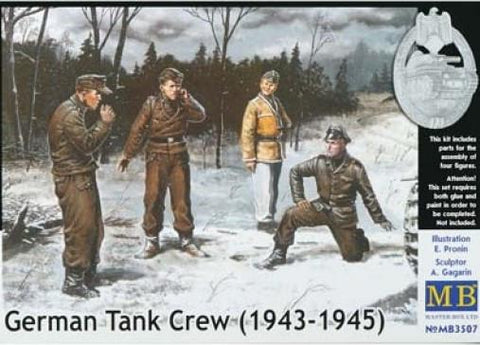 Master Box Ltd 1/35 German Tank Crew Set #1 1943-45 (4) Kit