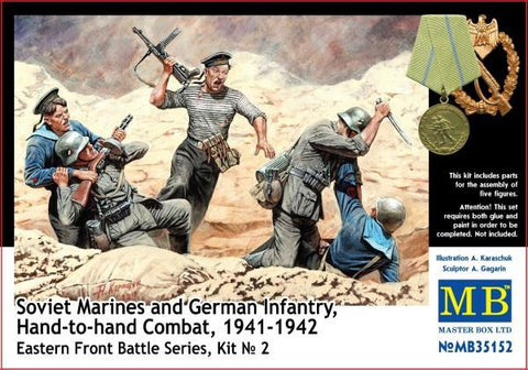 Master Box Ltd 1/35 Hand to Hand Combat Soviet Marines & German Infantry Eastern Front 1941-42 (5) Kit
