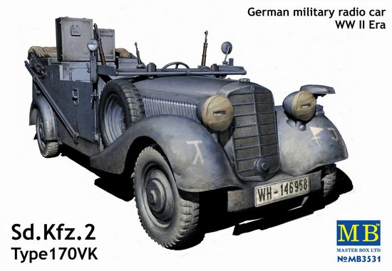 Master Box Ltd 1/35 WWII German SdKfz 2 Type 170VK Radio Car Kit