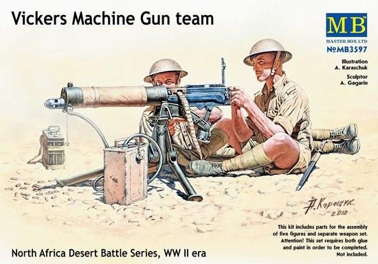 Master Box Ltd 1/35 WWII Vickers Machine Gun Team (4) w/Gun Kit