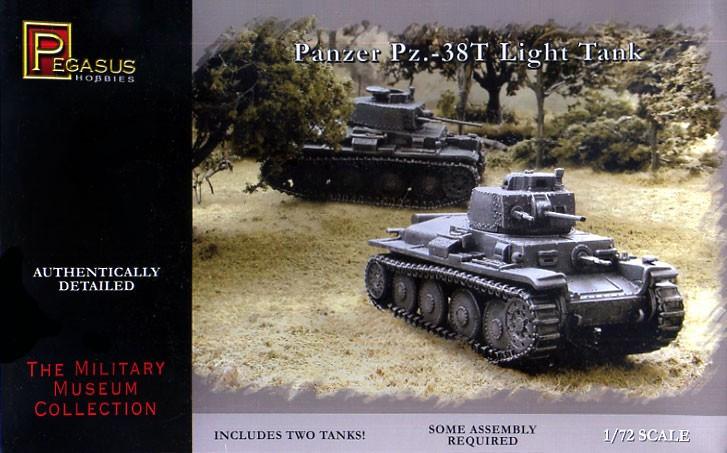 Pegasus Military 1/72 Panzer 38t Tank (2) (Snap Kit)