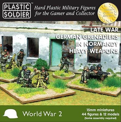 Plastic Soldier 15mm Late WWII German Grenadiers (44) w/Heavy Weapons Normandy Kit