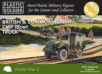 Plastic Soldier 15mm WWII British & Commonwealth CMP 15cwt Trucks (5)