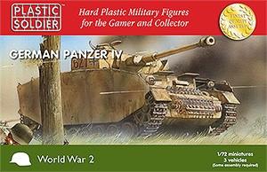 Plastic Soldier 1/72 WWII German Panzer IV Tank (3) Kit