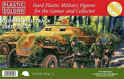 Plastic Soldier 1/72 WWII German SdKfz 251/D Halftrack (3) Kit