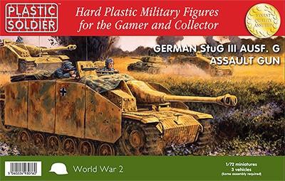 Plastic Soldier 1/72 WWII German StuG III Ausf G w/Assault Gun (3) Kit