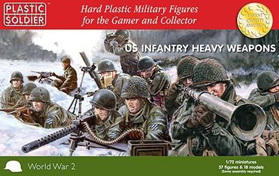 Plastic Soldier 1/72 WWII US Infantry (57) w/Heavy Weapons Kit