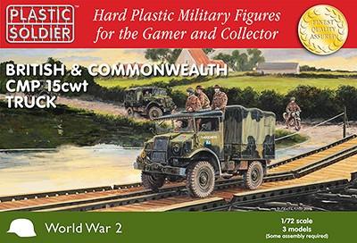 Plastic Soldier 	1/72 WWII British & Commonwealth CMP 15cwt Trucks (3)