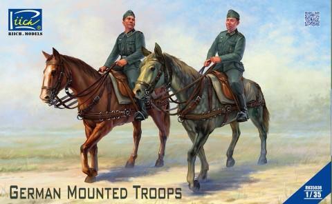 Riich Military 1/35 WWII German Mounted Troops (2 Mtd) (New Tool) Kit