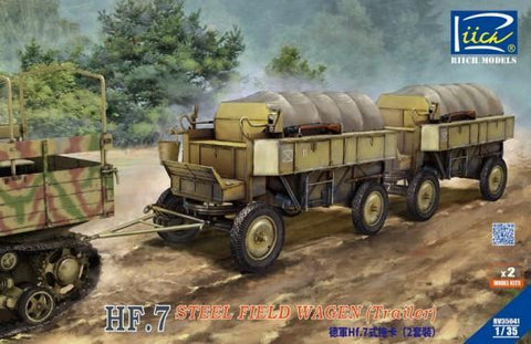 Riich 1/35 HF7 Steel Field Wagon Trailers (2) Kit