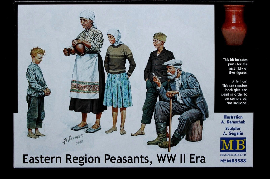 Master Box Ltd 1/35 WWII Peasants Eastern Region (5) Kit