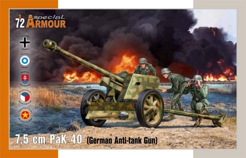 Special Hobby Military 1/72 7.5cm PaK40 German Anti-Tank Gun Kit