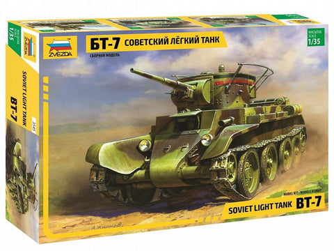 Zvezda Military 1/35 Soviet BT7 Light Tank (Re-Release) Kit