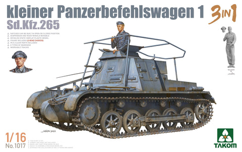 Takom 1/16 Kleiner Panzerbefehlswagen 1 3in1 Sd.Kfz.265 Kit