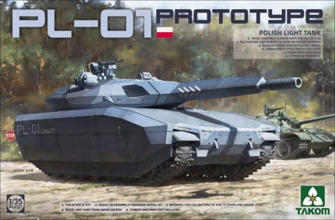 Takom 1/35 PL01 Prototype Polish Light Tank (New Tool) Kit