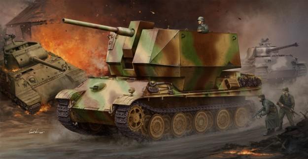 Trumpeter Military 1/35 Flakpanther Tank w/8.8cm Flak 36/37 Gun (New Variant) Kit