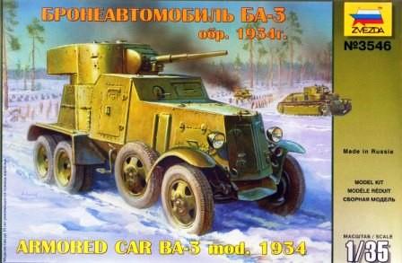 Zvezda 1/35 Soviet BA3 Mod. 1934 Armored Car Kit
