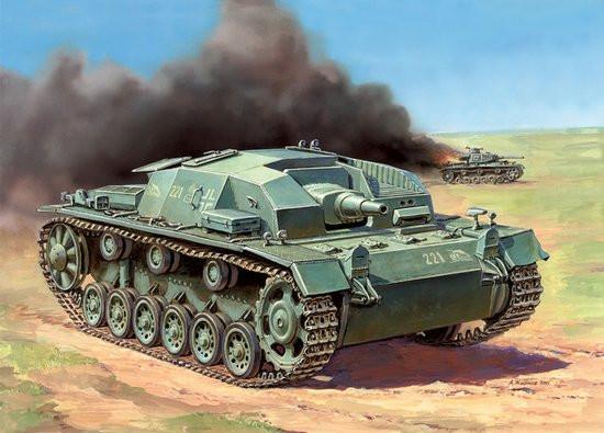 Zvezda 1/100 StuG III Ausf B Tank Snap Kit