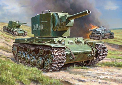 Zvezda 1/100 Soviet KV2 Heavy Tank (Snap Kit)