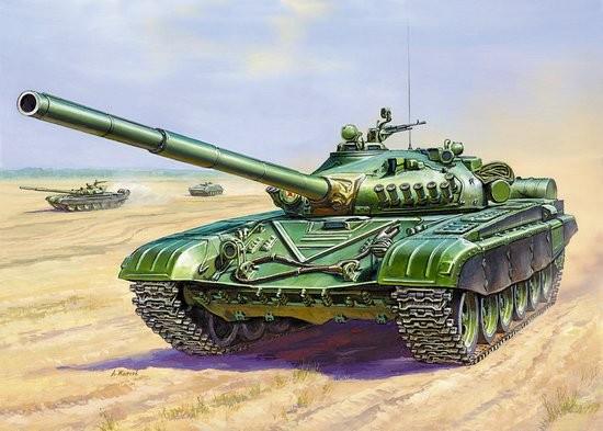 Zvezda 1/100 Soviet T72B Main Battle Tank Snap Kit
